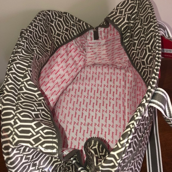 Vinyl coated fabric tote with geo design. - Picture 4 of 4